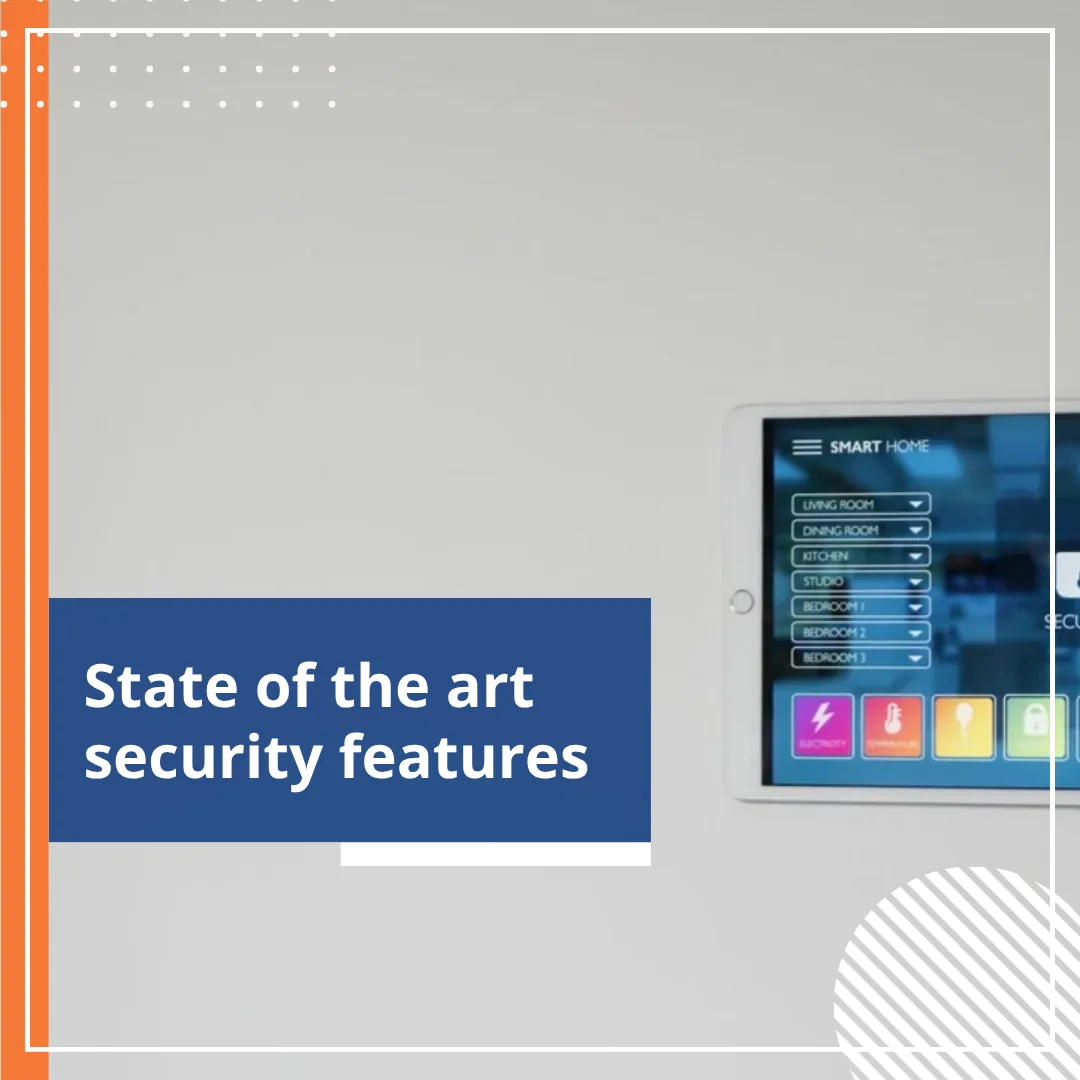 Smart-home security panel mounted on the wall